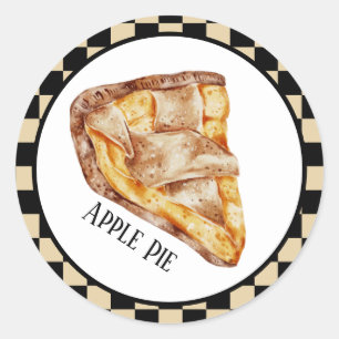 tarte de maçã fofa adicionar adesivo de texto