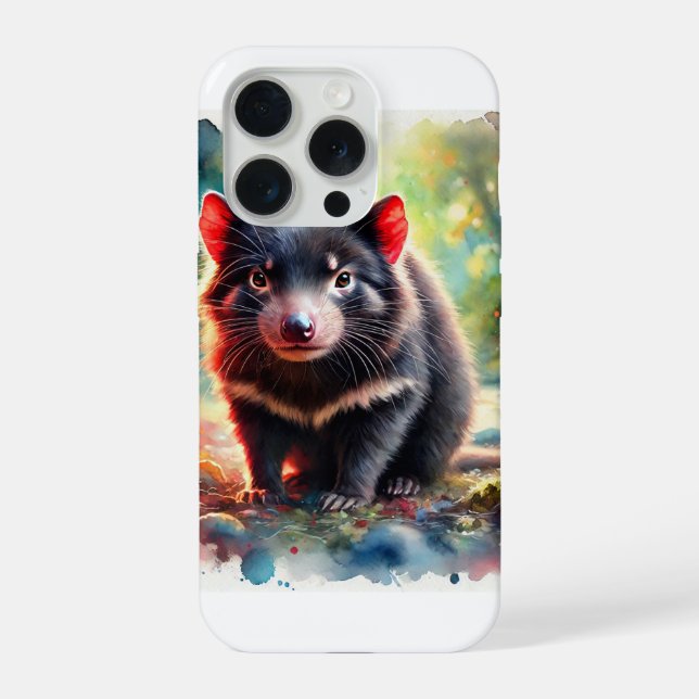 Tasmanian Devil 240824AREF116 - Watercolor (Verso)