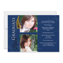 Tassel de graduação em anúncio azul