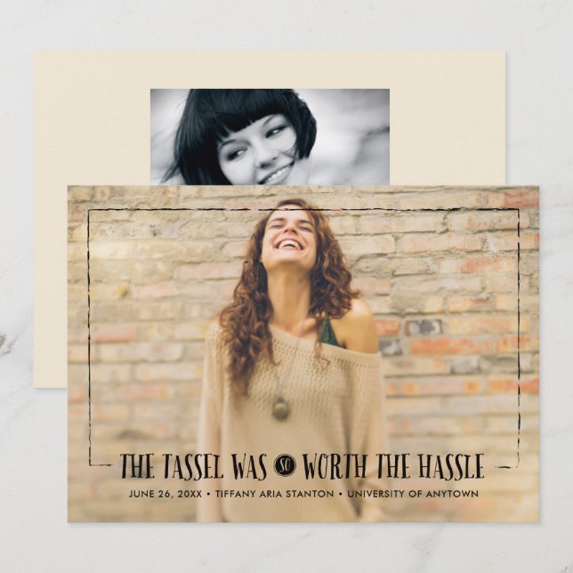 Tassel vale o convite à graduação de Hassle (Frente/Verso)