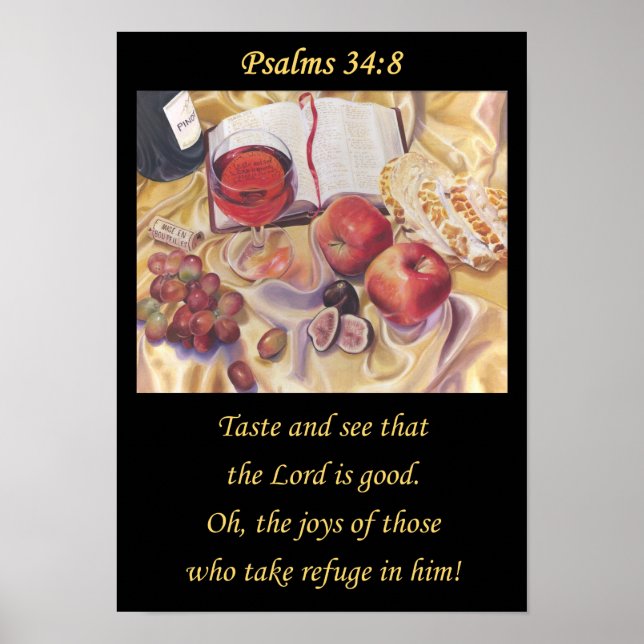 Taste and See . Christian poster A3  (Frente)