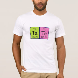 Tate a camisa do nome da mesa periódica