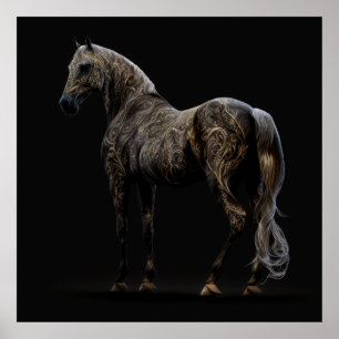 Tatoo Horse, Abstrato Cores, Muro de Impressão de 
