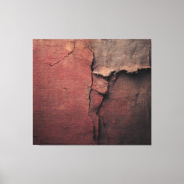 Tattered Canvas Abstract in Rust and Earth (Frente)