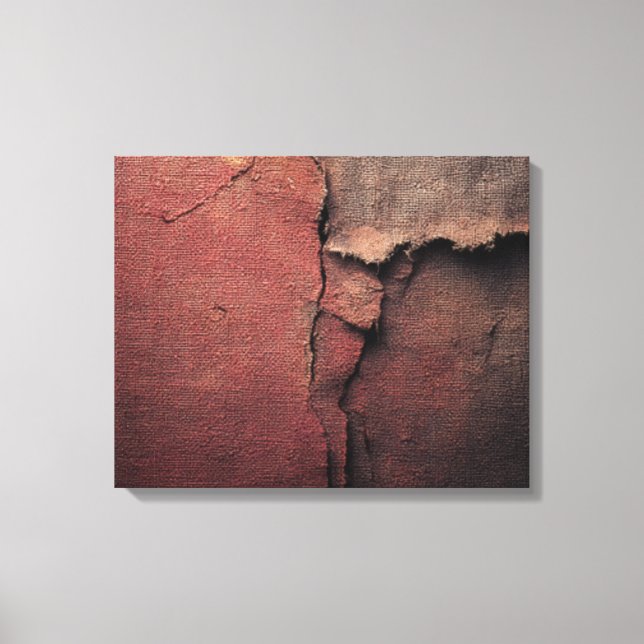 Tattered Canvas Abstract in Rust and Earth (Frente)