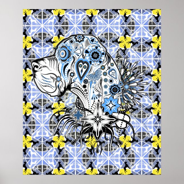 Tattoo poster "grande dane" (Frente)