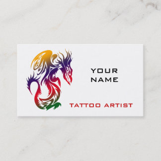 Tattoo Studio Cartões de visitas Dragon