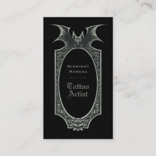 Tatuador Bat QR Code Cartão de visita