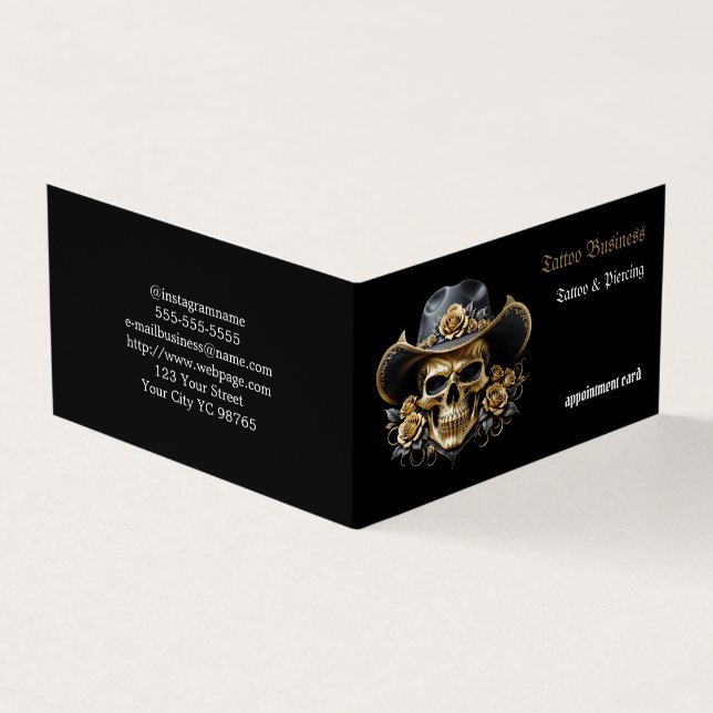 Tatuador salão Cartão de visita (Exterior)