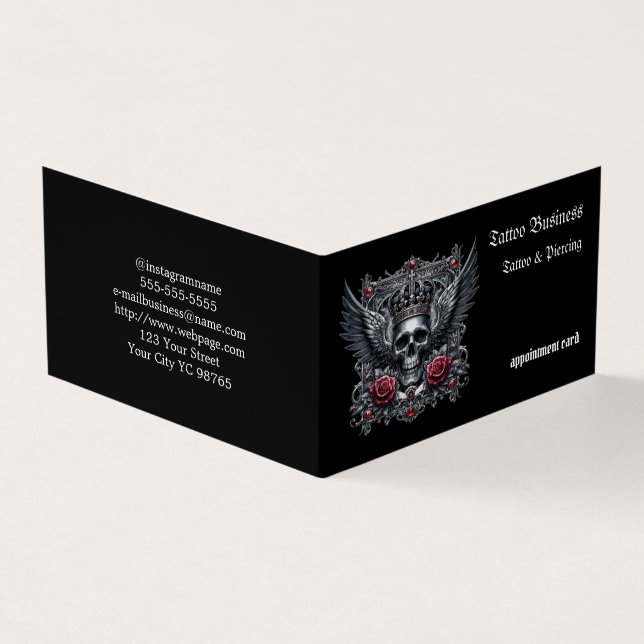 Tatuador salão Cartão de visita (Exterior)