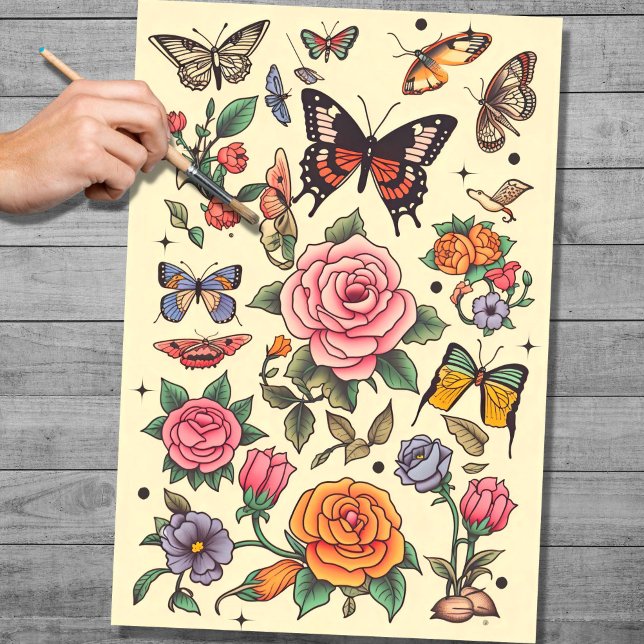 Tatuagem 1 Papel de Decoupage (Criador carregado)