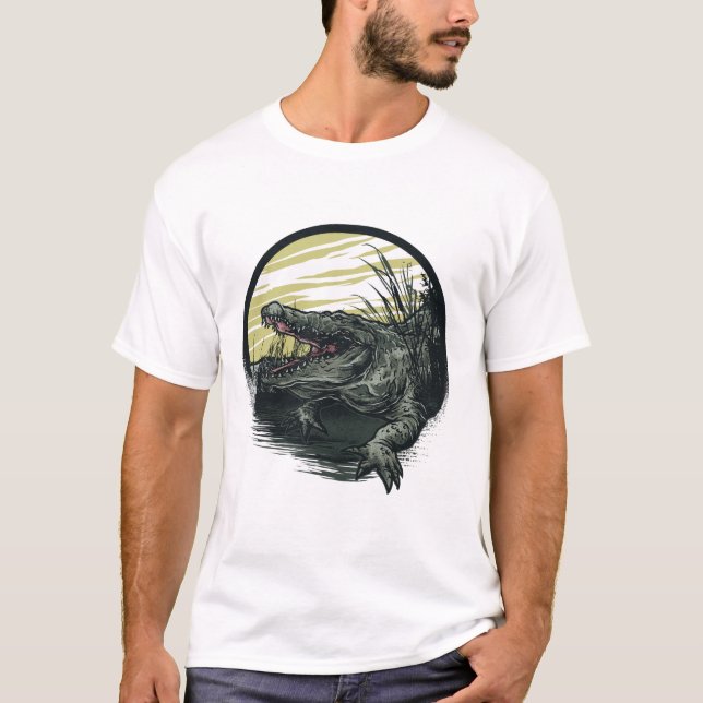 Tatuagem crocodilo T-Shirt (Frente)