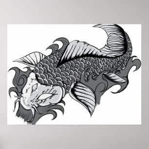 Tatuagem de Koi - poster