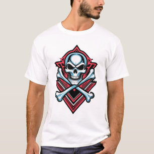 Tatuagem de T-Shirt de Rock & Roll Skull & Crossbo