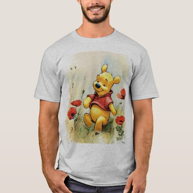 tatuagem desenhando T-shirt 100% de algodão (Frente)