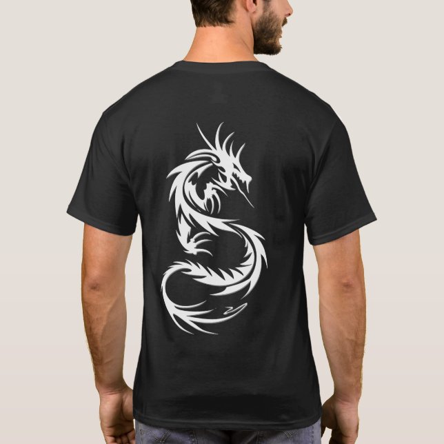 Tatuagem do Dragão Trending Style T-Shirt (Verso)