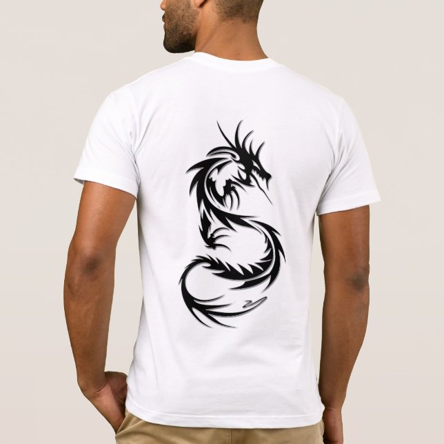 Tatuagem do Dragão Trending Style T-Shirt (Verso)
