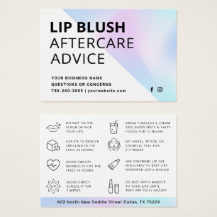 Tatuagem Holográfica Com Blush De Lip Após Cartão 