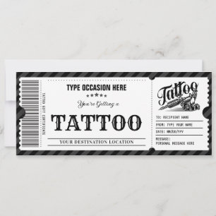 Tatuagem Pessoal Obter Voucher de Cartão Presente