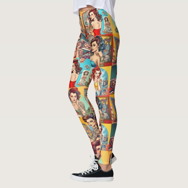Tatuagem Pinup Girls Leggings - Legal (Esquerda)