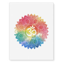 TATUAGEM TEMPORÁRIA : RAINBOW MANDALA