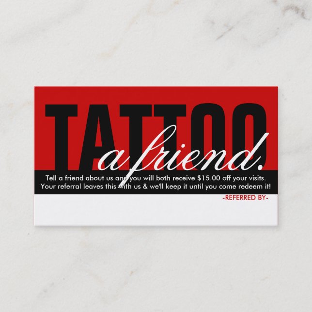 tatuagem um programa da referência do amigo (Frente)