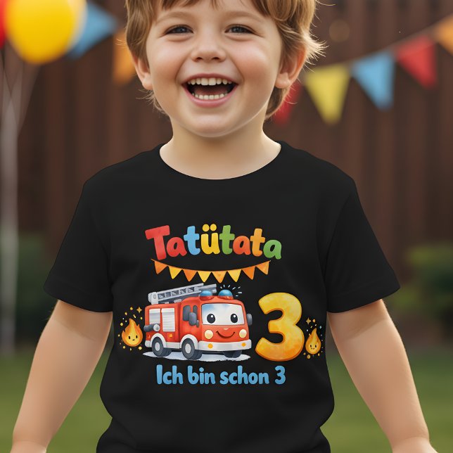Tatütata Caminhão de Bombeiros Camisa Infantil de  (Criador carregado)