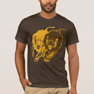 Tau dobro do t-shirt dos leões (ouro)