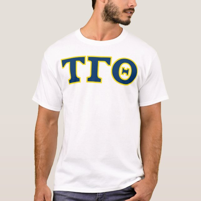Tau Gamma Theta Letters T-Shirt - Branco (Frente)