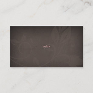 Taupe & cartão de visita cor-de-rosa dos termas