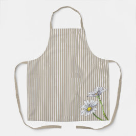 Taupe Floral Estampada com Margarida em Aquarela