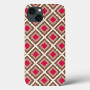 Taupe, Leve Taupe, Diamantes de Ikat Rosa Quente S