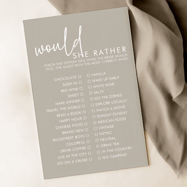 Taupe Modern Ela Vai Preferencialmente Jogo De Chá (Criador carregado)