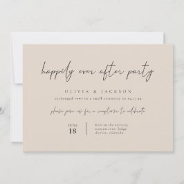 Taupe Moderno Feliz Nunca Depois do Convite de fes