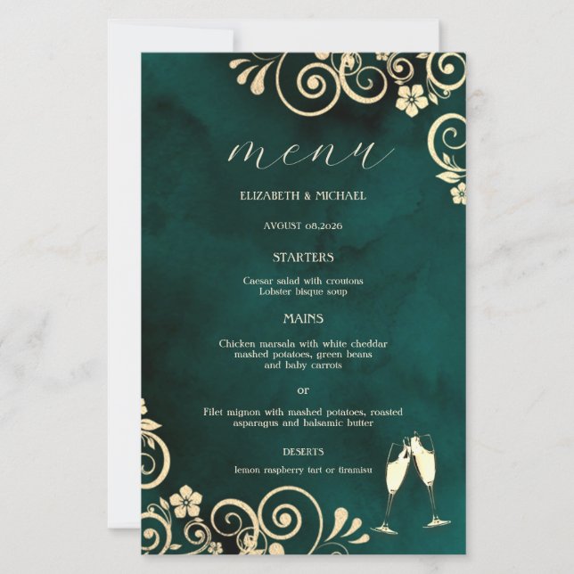 Taurus Esmeralda Verde Vidro de Cunho Casamento  (Frente)
