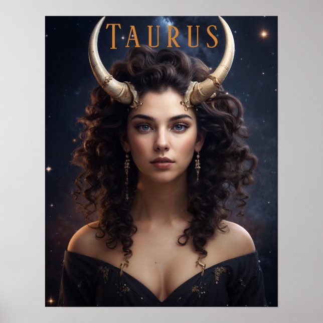Taurus Female Poster astrológica (Frente)