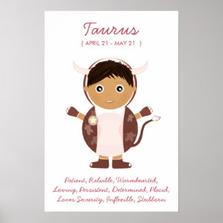 Taurus - Poster do Horoscópio Menino