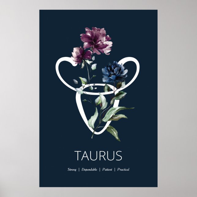 Taurus - Sinal Astrológico Poster (Frente)