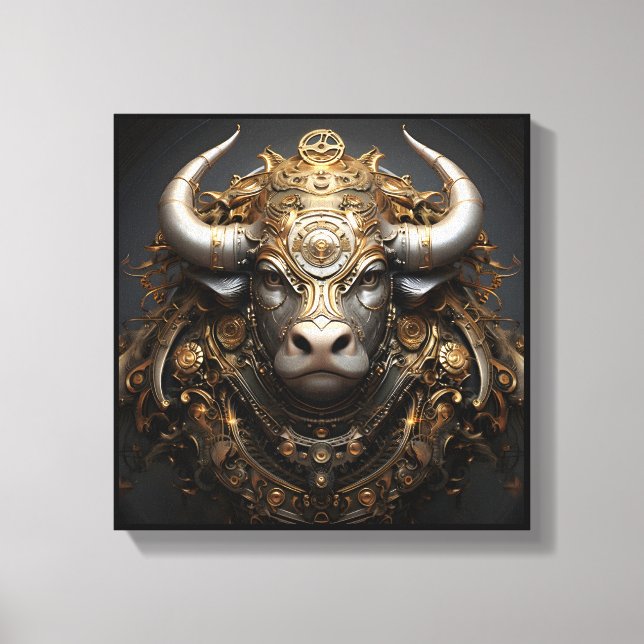 Taurus Zodiac Art Canvas (Frente)