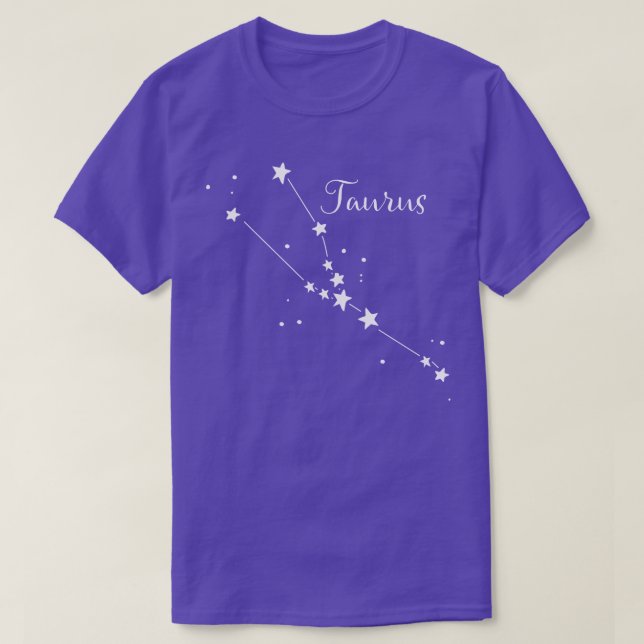 Taurus Zodiac Constelation T-shirt (Frente do Design)