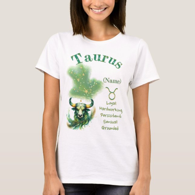 Taurus Zodiac Sign T-Shirt (Frente)