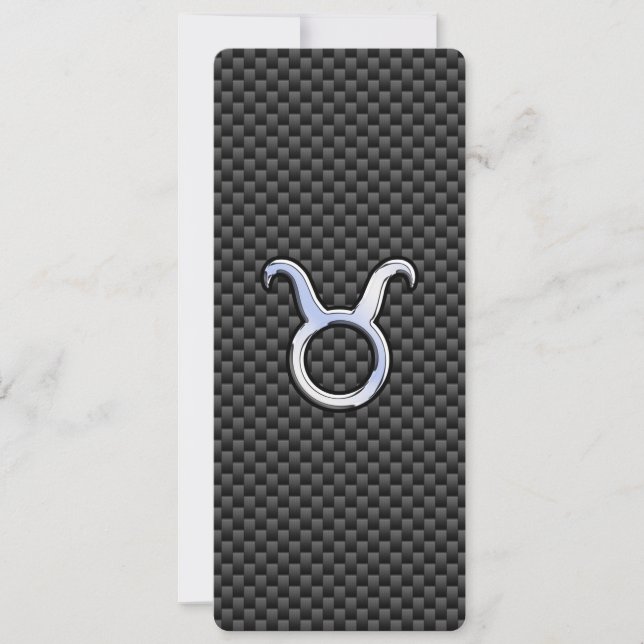 Taurus Zodiac - Sinal de Impressão de Fibra Carbon (Frente)