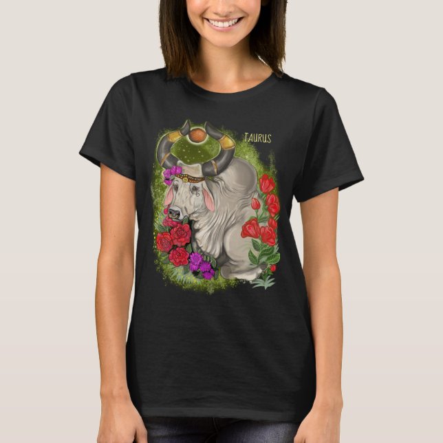 Taurus Zodiac - Sinal T-Shirt (Frente)
