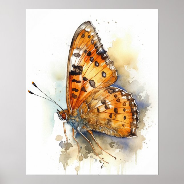 Tawny Imperador Butterfly Art Impressão (Frente)