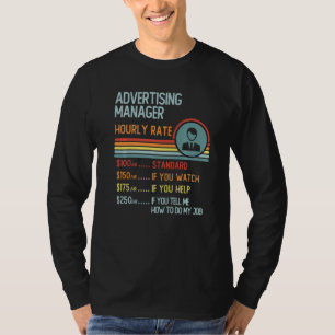 Taxa Horária do Gerente de Publicidade T-Shirt Ret