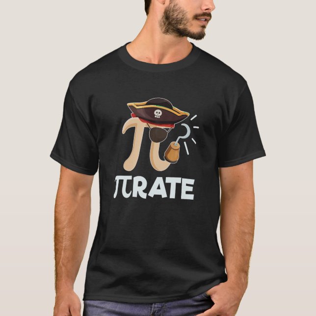 Taxa Pi Dia Matemática Pirata Pun T Camisa (Frente)