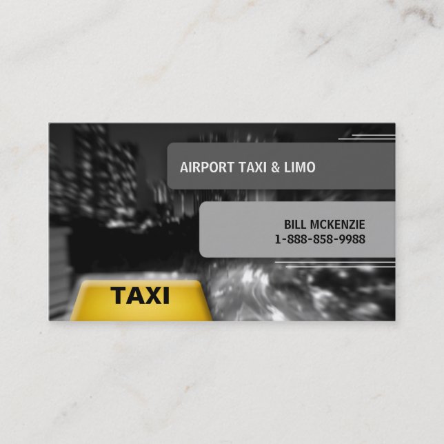 Táxi 2 do cartão de visita do táxi (Frente)