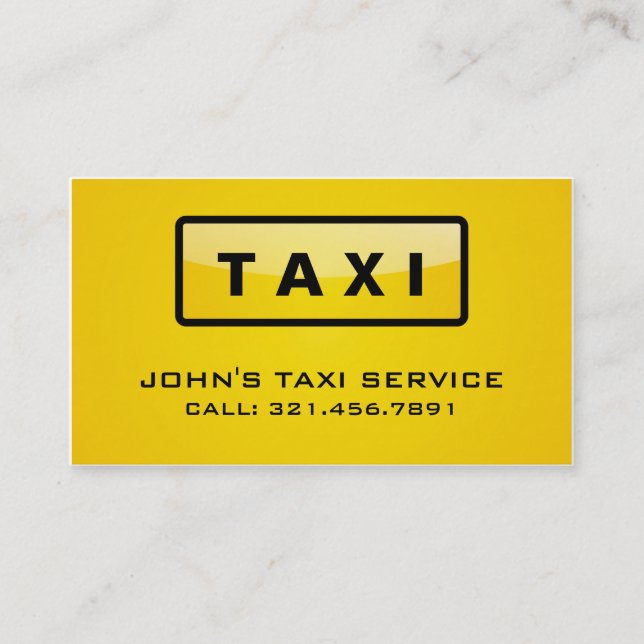 Taxista - cartões de visitas (Frente)