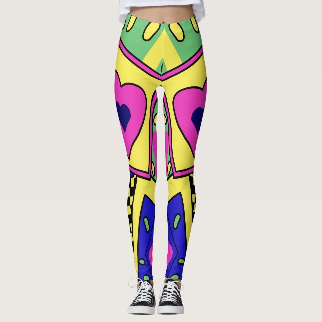 Tayt pop art Leggings moderno padrão impressão 24S (Frente)