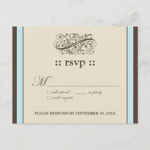 {TBA} Cartão de Resposta Elegante de 4,25x5,5"